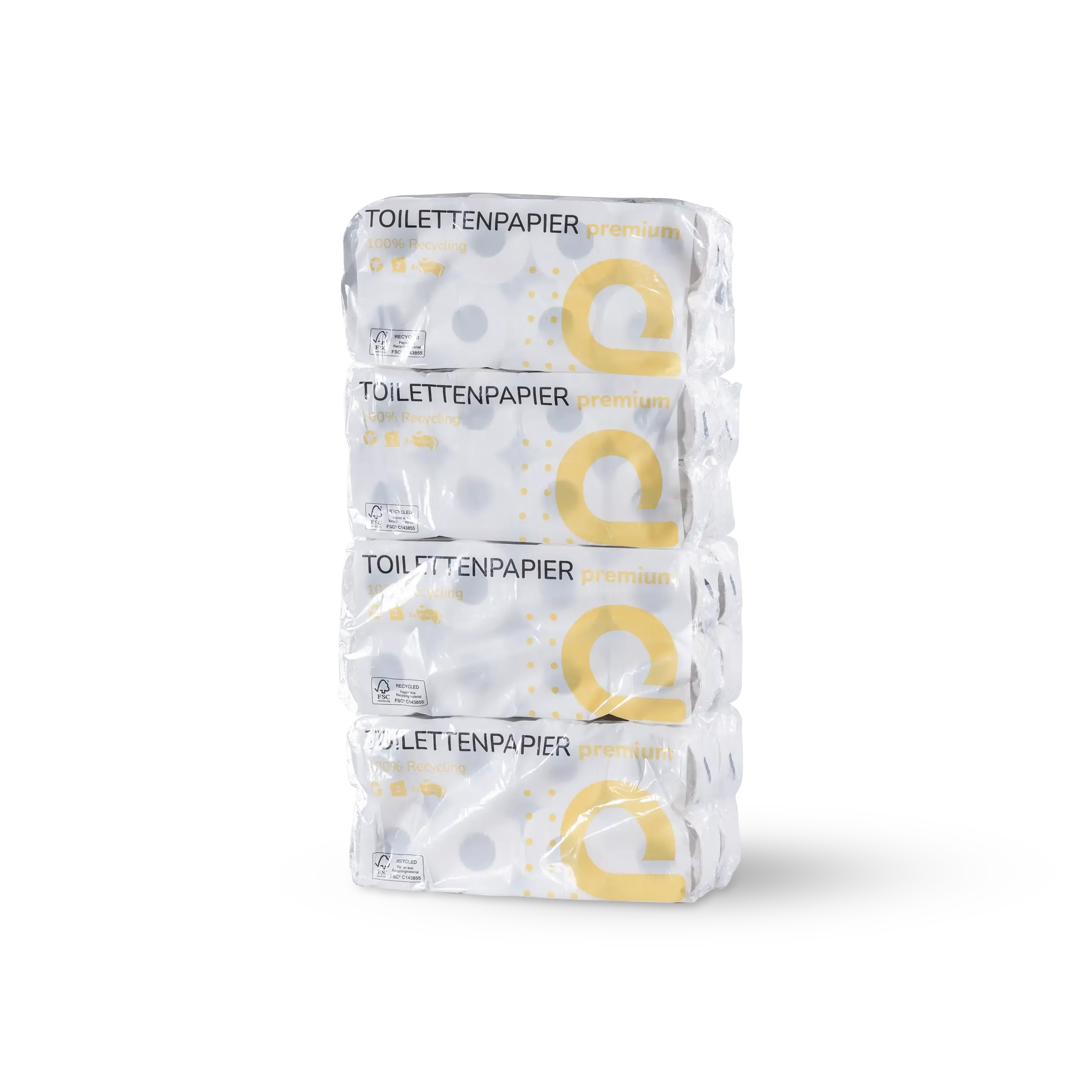 64 Rollen Toilettenpapier 2-lagig in Plastikverpackung von Klopilot