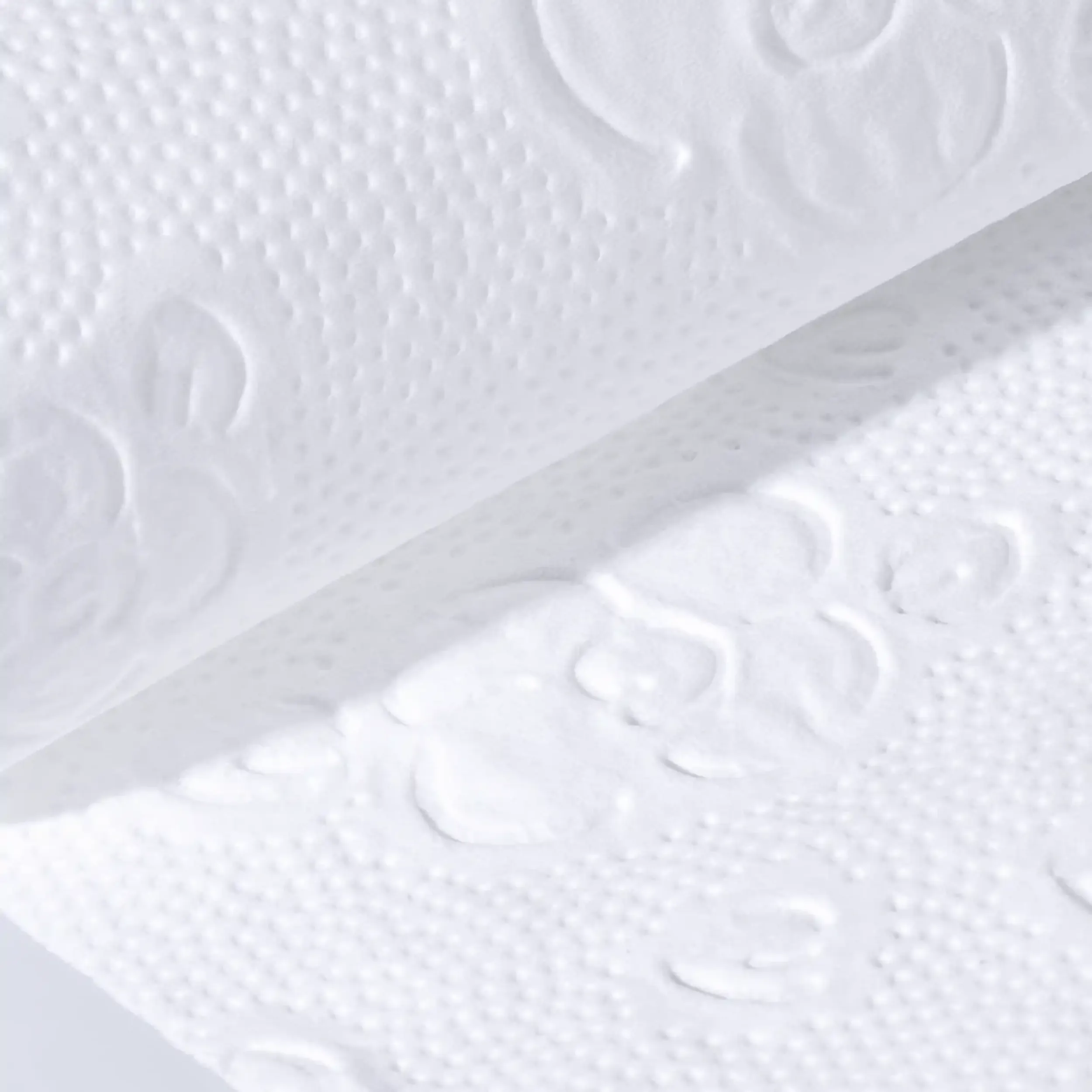 Detailaufnahme der Struktur von Toilettenpapier 4-lagig aus Zellstoff von Klopilot