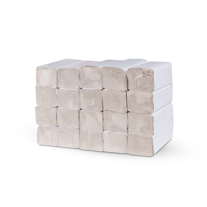 Falthandtücher 1 lagig V-Falz Natur