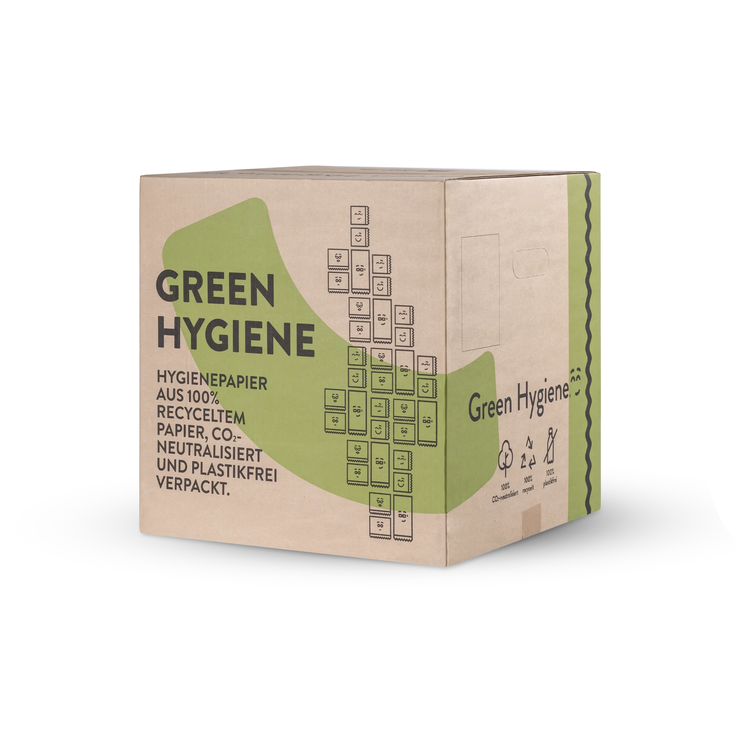 Karton mit Toilettenpapier 3-lagig KORDULA von Green Hygiene im Shop Klopilot