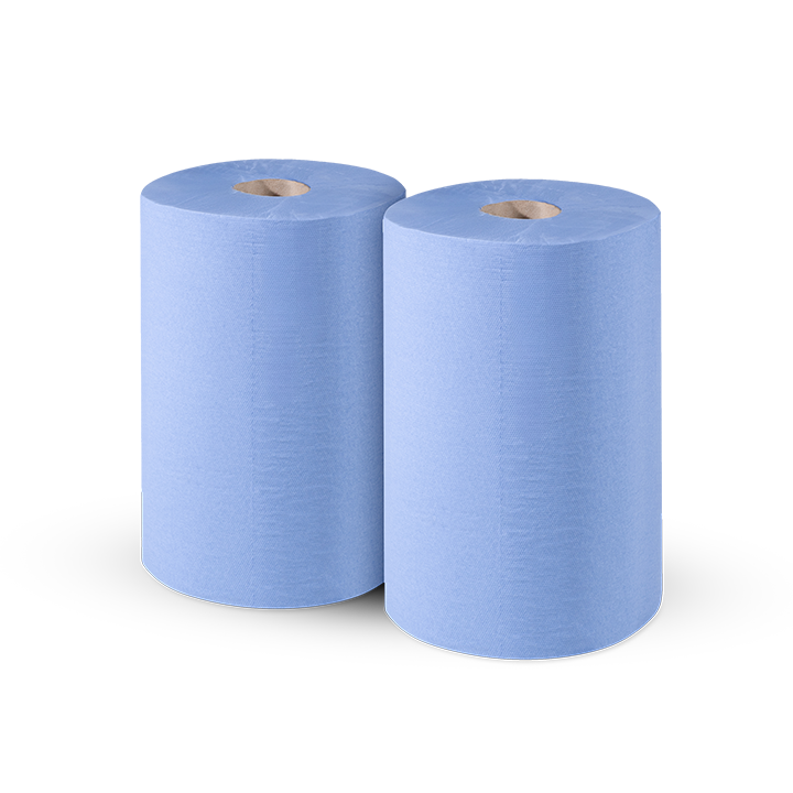 2 Putztuchrollen in Blau